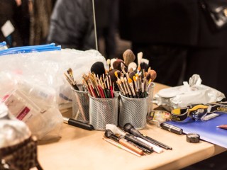 sally lapointe fall/winter 2013 show backstage beauty makeup brushes