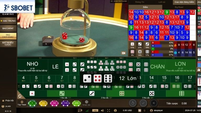 Đặt cược và Dealer lắc xúc xắc