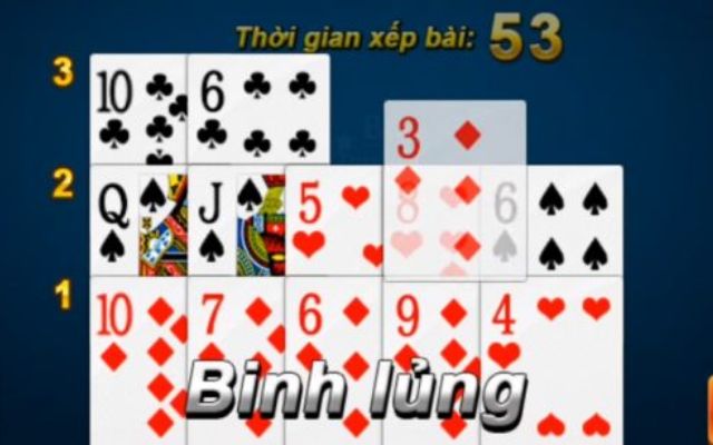 Người chơi cần tránh rơi vào tình trạng binh lủng khi xếp bài mậu binh
